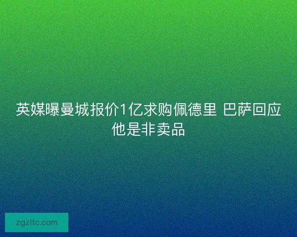 英媒曝曼城报价1亿求购佩德里 巴萨回应他是非卖品